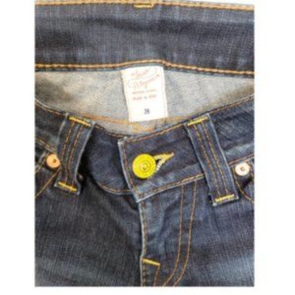 True Religion Women's Blue Denim Comfort Slim Fit Straight Leg Jeans Size 26 - Picture 3 of 5